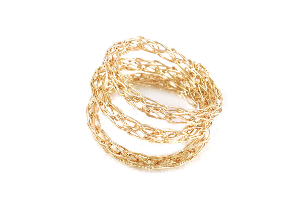 Unique wire crochet stack ring