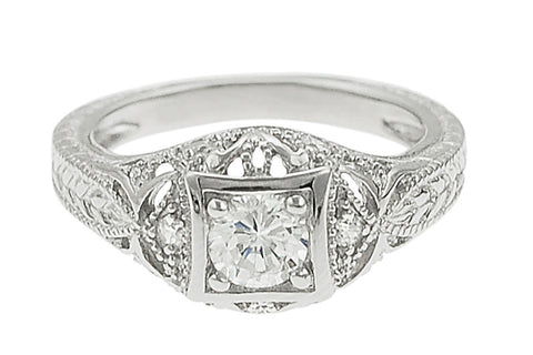 Brinley Co Sterling Silver Pave-style Cubic Zirconia Ring Hypoallergenic