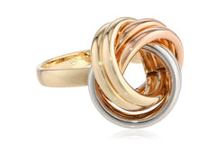 14k Tri-Color Gold Knot Ring