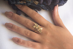 14k Gold Leaves ring