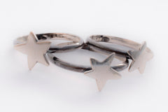Stackable sterling silver star rings