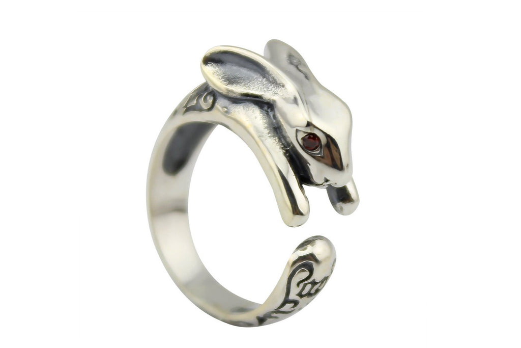8% OFF 925 Sterling Silver Rabbit Animal Ring Gift for Friend Everyday Wear