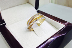 Diamond Engagement Ring 14k Yellow And White Gold