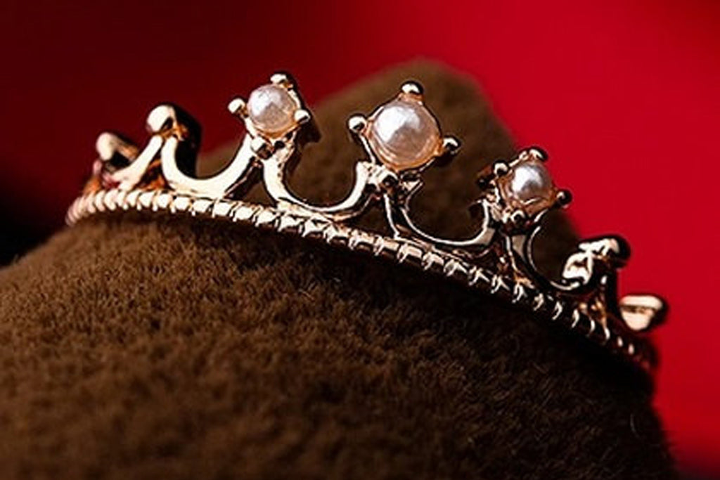 Zenobia silver and rose gold crown ring