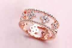 LV Style 14k Gold & Rose Gold Ring