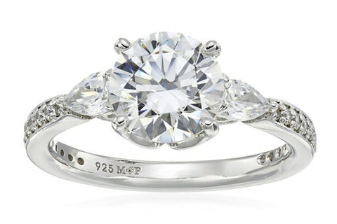 Myia Passiello "Timeless" Swarovski Zirconia Three Stone Ring