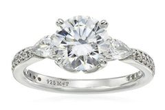 Myia Passiello "Timeless" Swarovski Zirconia Three Stone Ring