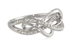 Sterling Silver 1/4cttw Diamond Heart Ring