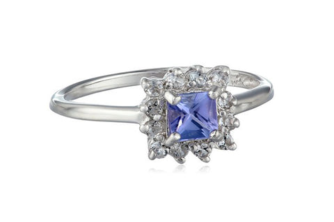 Sterling Silver with White Topaz Accent Ring