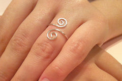 Set of two sterling silver knuckle rings