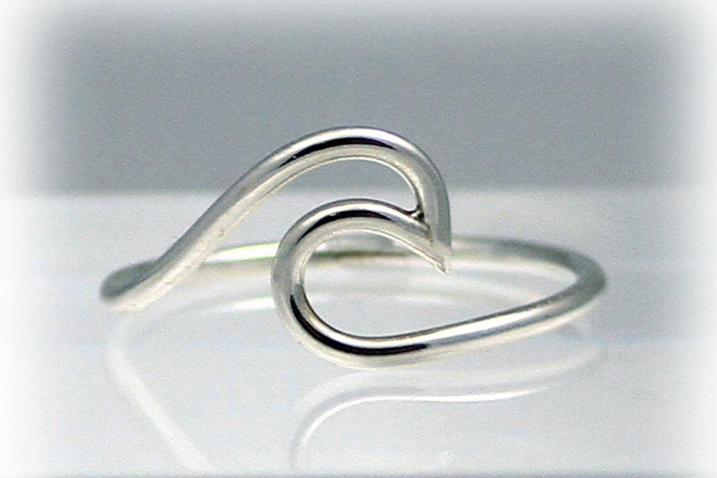 Sterling silver wave ring