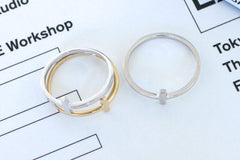 Sideways Cross Ring available in 14k Yellow or White Gold or Sterling Silver