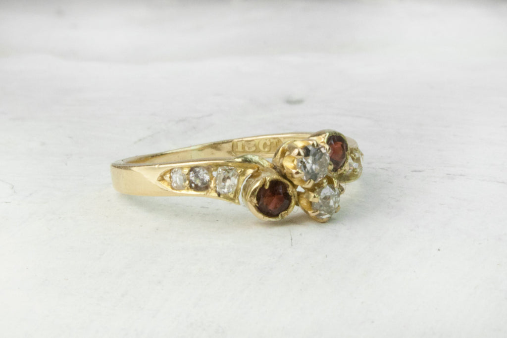 The Victorian Garnet Twist Ring