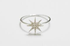 Silver snowflake ring