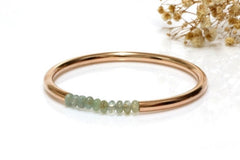 Aquamarine rose gold bracelet