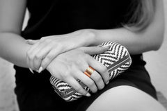 Hammered rose gold ring