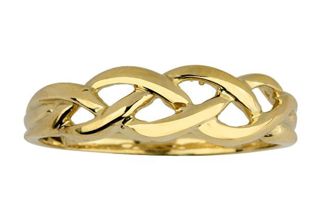 Dainty 14k Yellow Gold Infinity Celtic Knot Promise Ring for Women