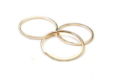 14k Yellow Gold Knuckle Ring Tiny Band Staking Rings Stackable Band