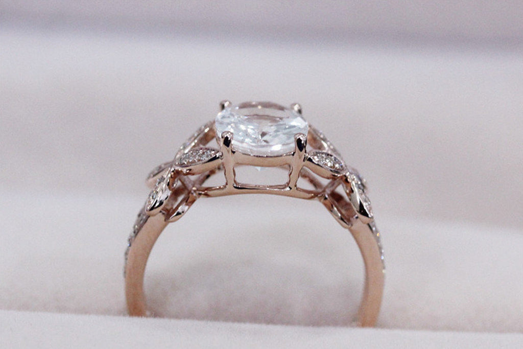 Oval Morganite Wedding Ring