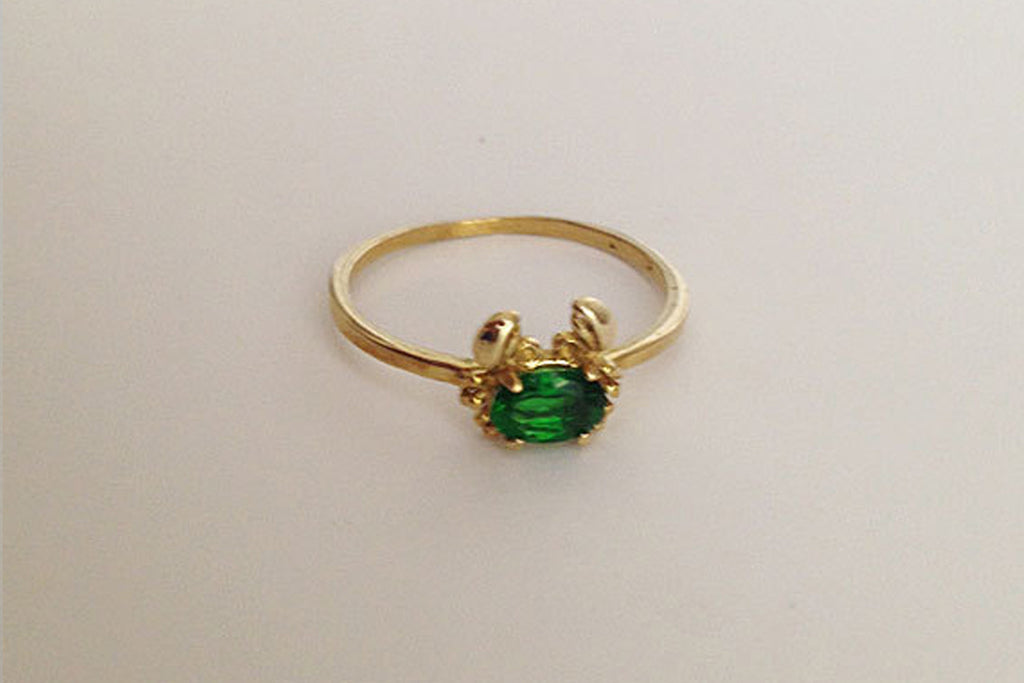 Gold Crab Ring - Cute Sea Ring