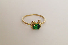Gold Crab Ring - Cute Sea Ring