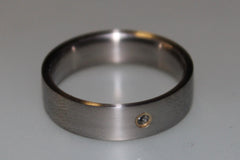 Engagement titanium ring with Swarovski crystal