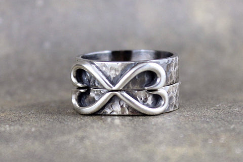 Infinity Heart Wedding Bands