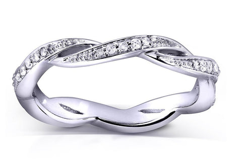 Round Diamond Eternity Band 1/6 Carat (ctw) in 10k White Gold