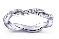 Round Diamond Eternity Band 1/6 Carat (ctw) in 10k White Gold