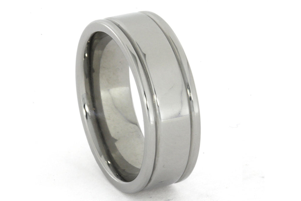 Polished Finish Titanium Ring
