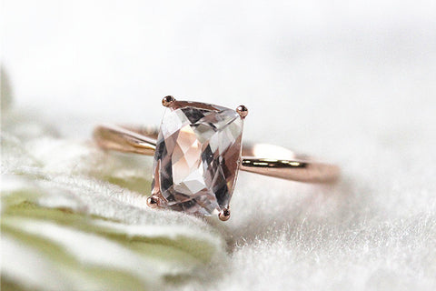 Rose Gold Morganite Wedding Ring