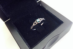 Gold infinity 14k white gold and diamond ring