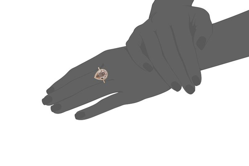 Sterling Silver Swarovski Clear Crystal Pear Ring