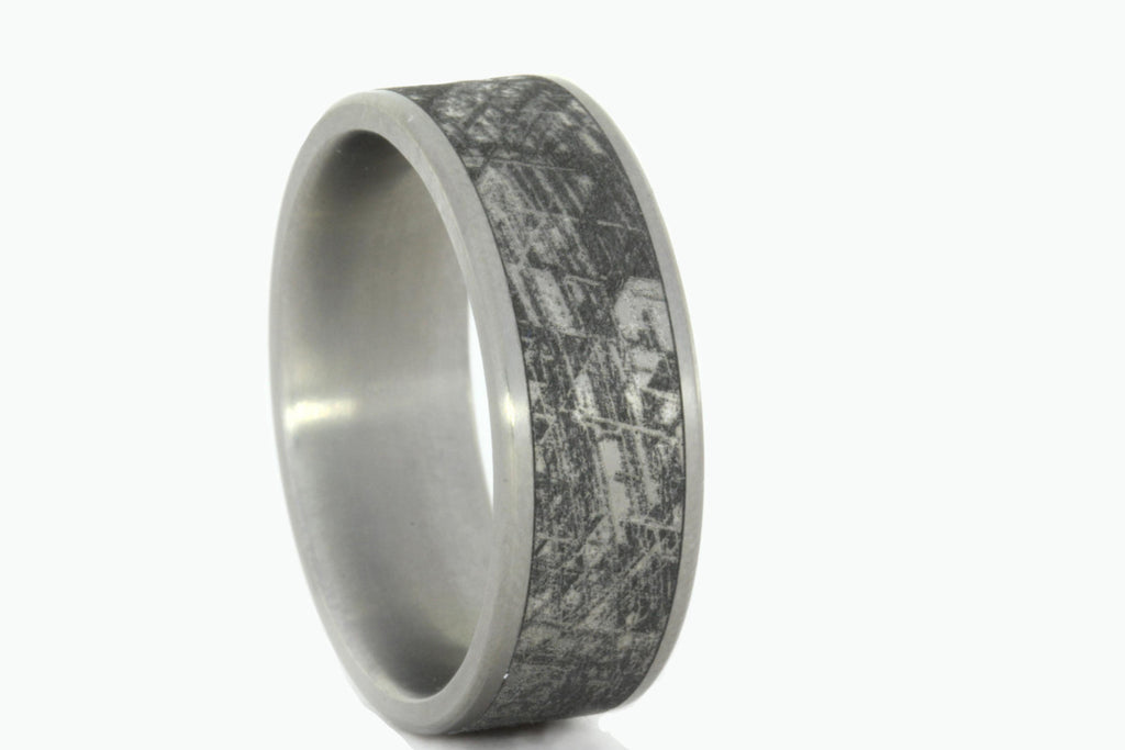 Mimetic Meteorite Titanium Ring