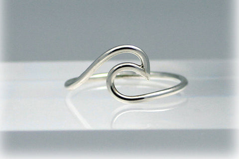 Sterling silver wave ring