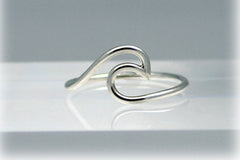 Sterling silver wave ring