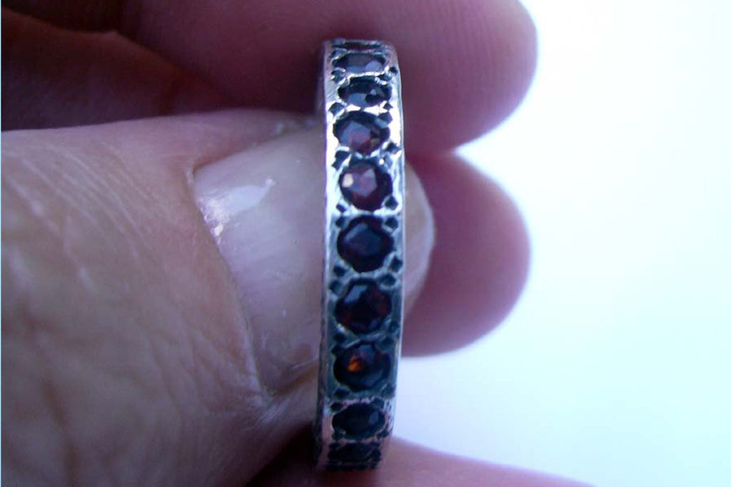 Garnet Silver Ring
