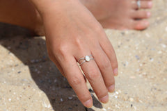 Natural Australian Solid Opal Ring