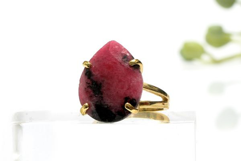 Rhodonite ring