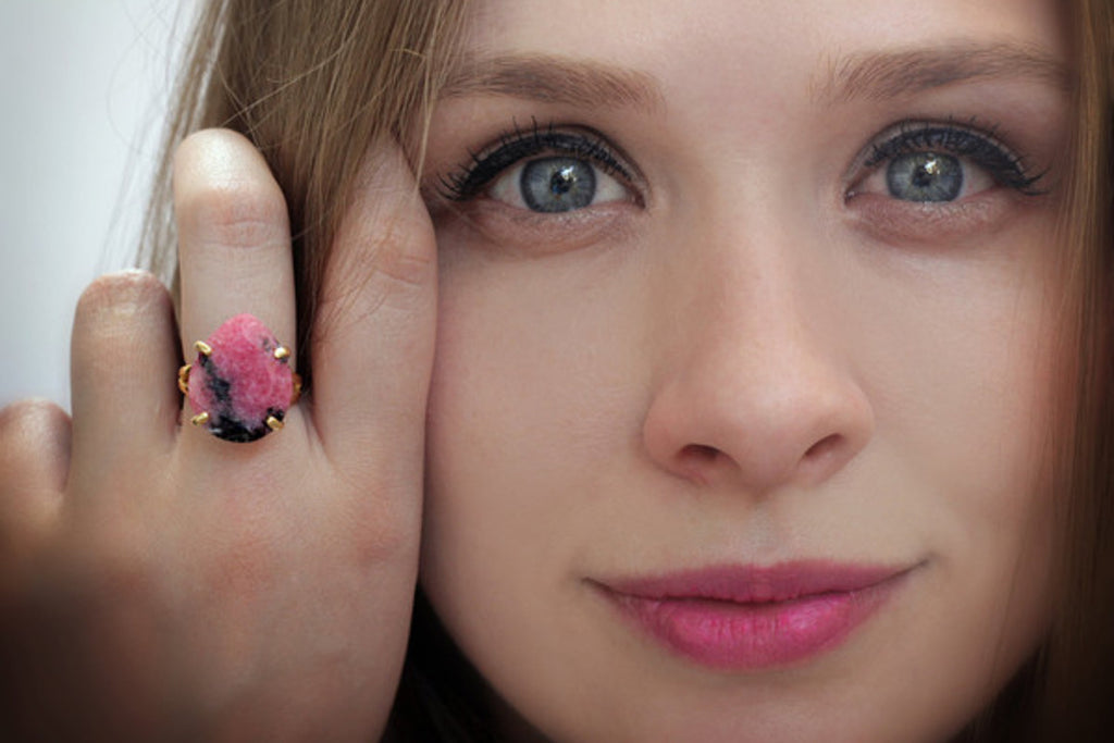 Rhodonite ring