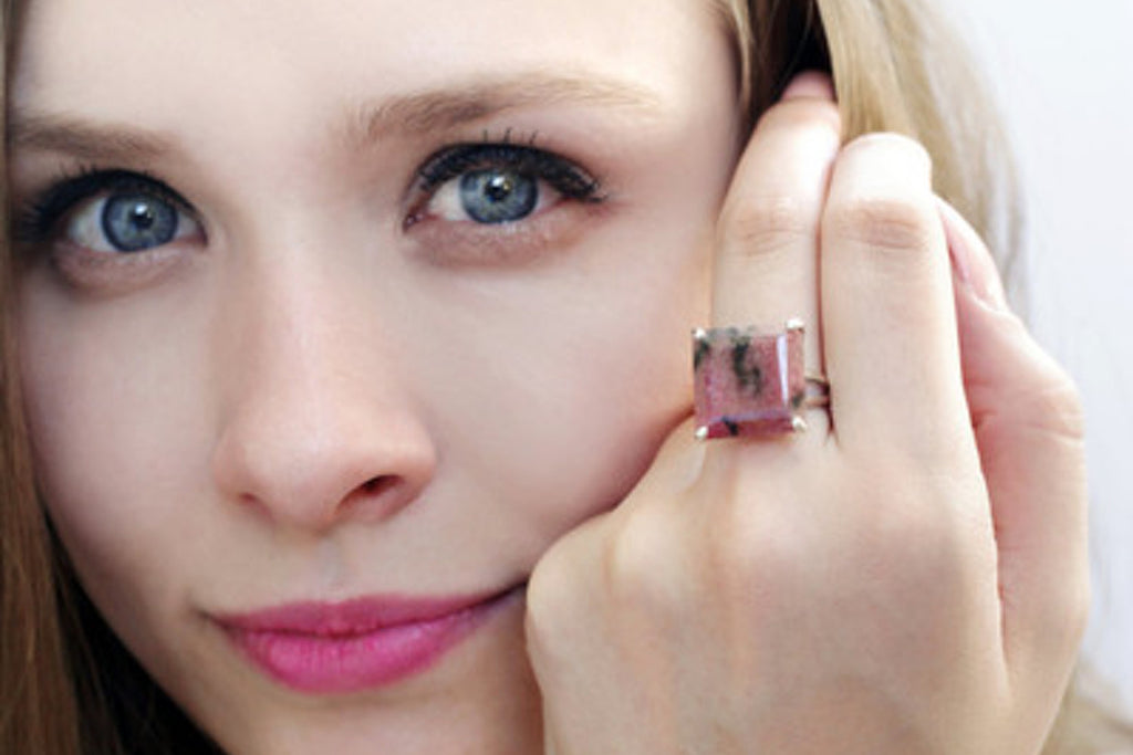 Square silver ring