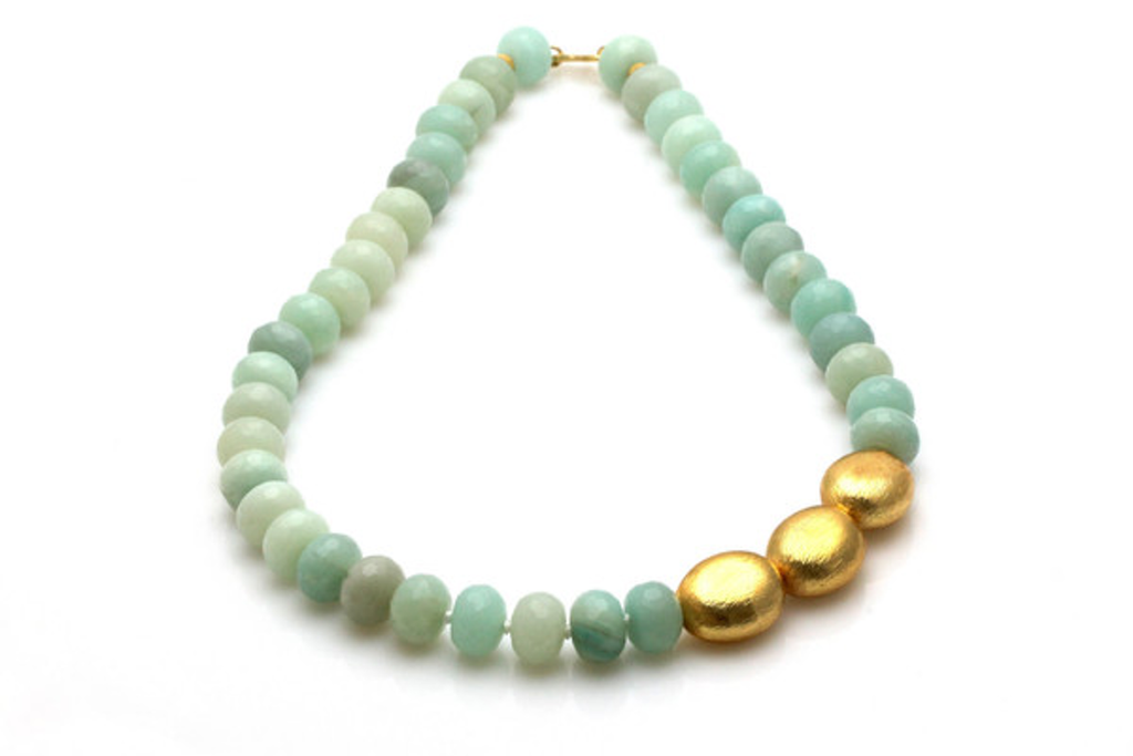 Gold amazonite necklace