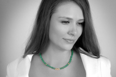 Green onyx beaded necklace