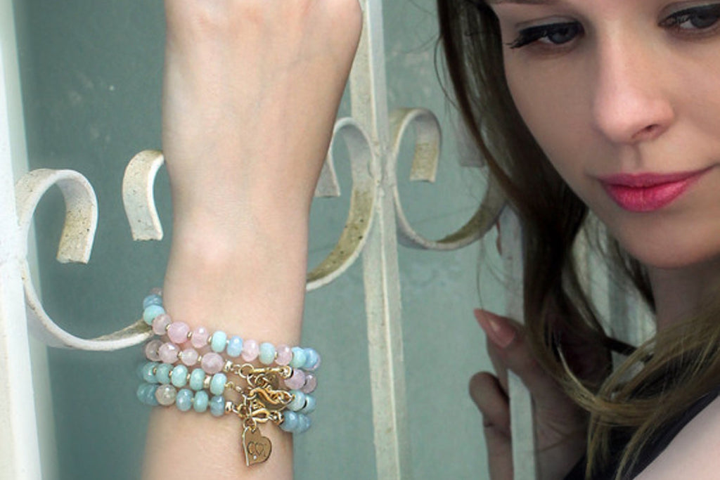 Rose quartz Birthstone bracelet