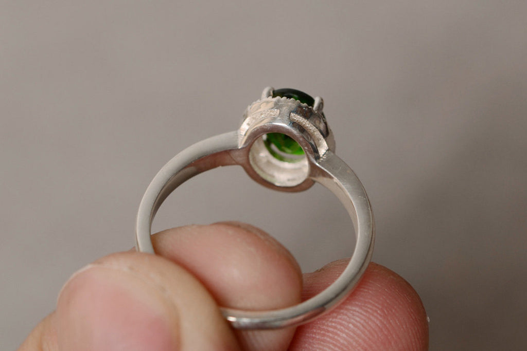 Natural Russian Diopside Ring