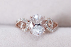 Diamond Morganite Wedding Ring