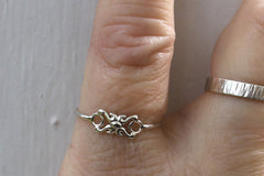 Dainty little sterling silver pinky ring