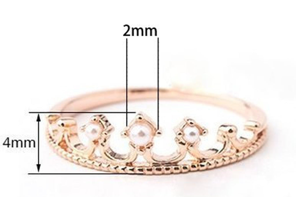 Zenobia silver and rose gold crown ring