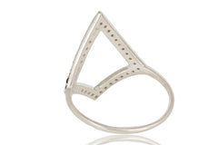 Natural smoky quartz gemstone designer sterling silver open ring