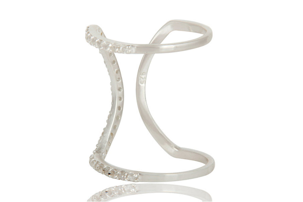 Halo Style Fashion Double Knuckle Ring